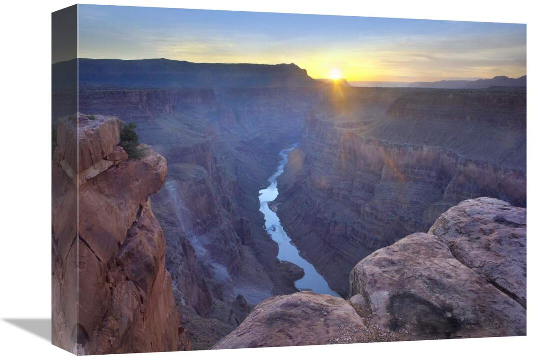 Sunrise as seen from Toroweap Overlook, Grand Canyon National Park, Arizona-Canvas Art-16x12