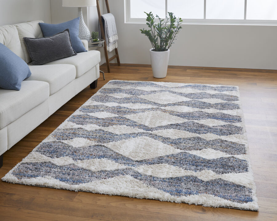 Mynka 39IFF Tan/Ivory/Blue 9' x 12' Rug