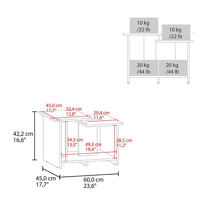 Sedalia Coffe table, Living Room, White