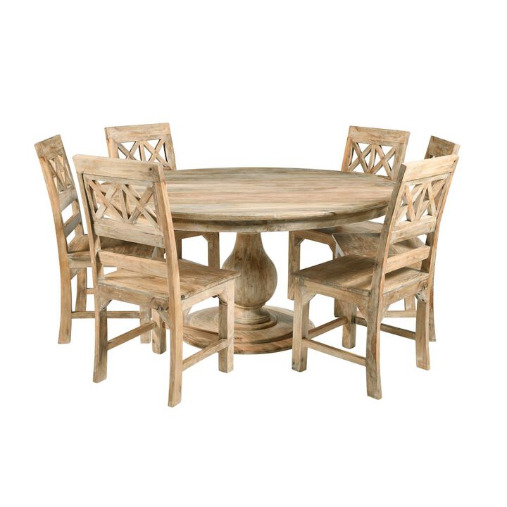 Coastal Jenna 60 Pedestal Dining Table