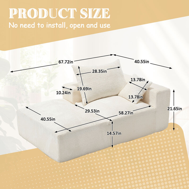 Merax Chenille 2-seat Lounging Sofa  Chair