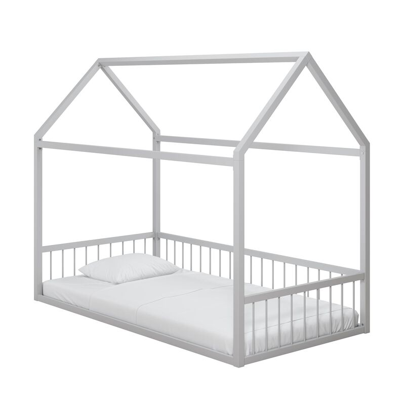 Little Seeds Skyler Metal House Bed with Rail