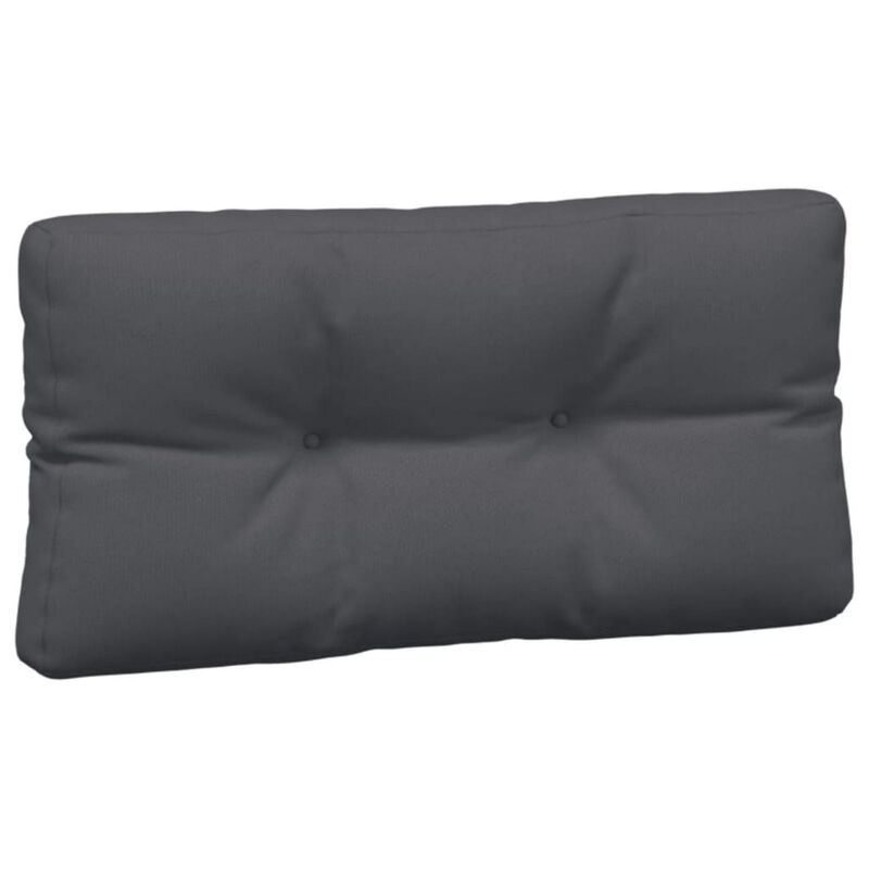 Moni 3pc Outdoor Cushion for Bench, Tufted Dark Gray Fabric, 47 Inch - Benzara