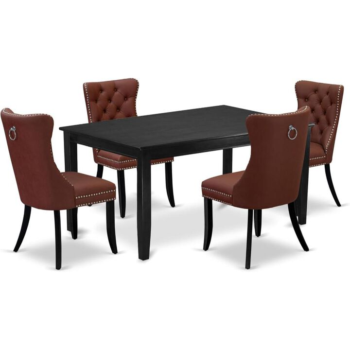 5 Piece Kitchen Table Set Contains a Rectangle Dining Table