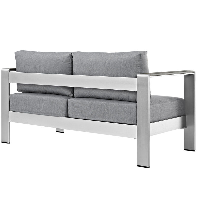 Modway - Shore Outdoor Patio Aluminum Loveseat