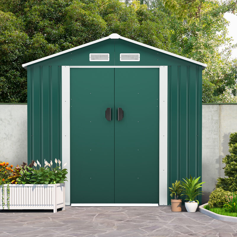 4.2’ x 7’ Outdoor Storage Shed with Sliding Door