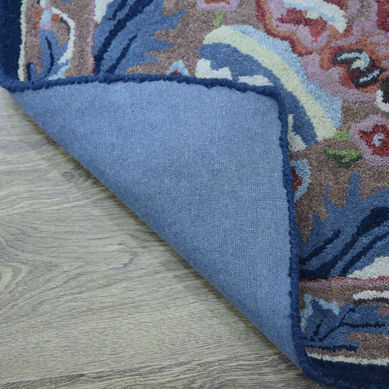 RUGSOTIC CARPETS HAND TUFTED WOOL ECO-FRIENDLY AREA RUGS  - 5'x8', Rectangle Shape, Light Brown, Classic Oriental Traditional  Design, High Pile Thick Handmade Anti Skid Area Rugs (K00S05)