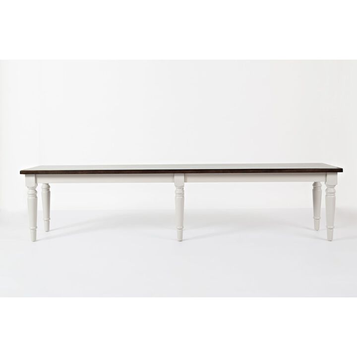Jofran Orchard Park Farmhouse Solid Rubberwood 76 Bench