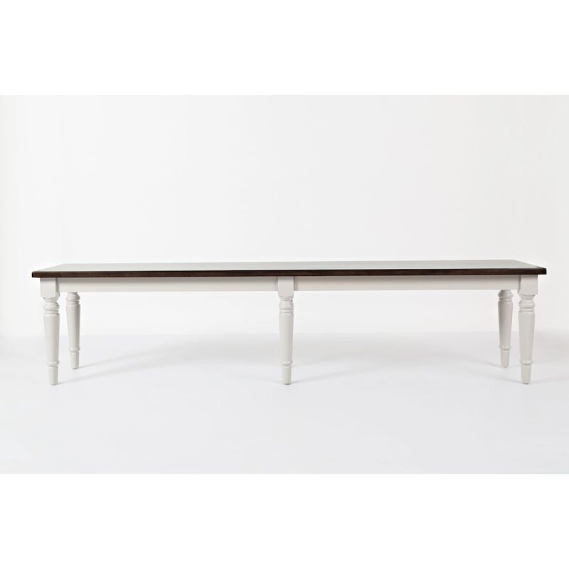 Jofran Orchard Park Solid Rubberwood 96 Eight-Piece Farmhouse Dining Set with Bench