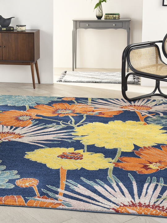 Allur ALR06 Navy/Multicolor 9' x 12' Rug