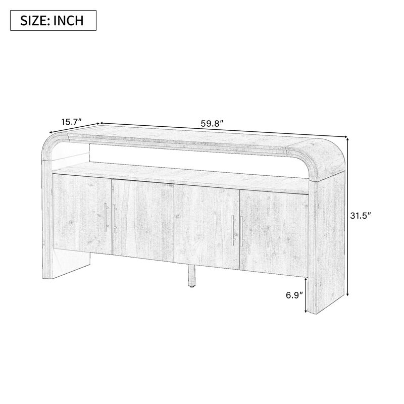 Merax Elegant Console Table with Treated Fir Veneer