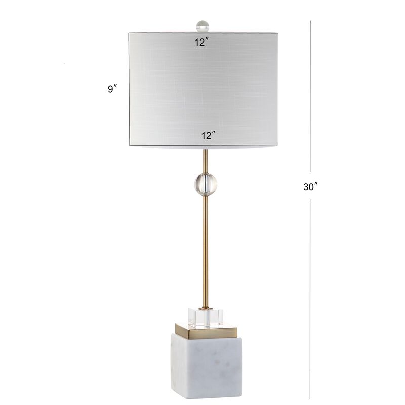Dawson Marble/Crystal LED Table Lamp