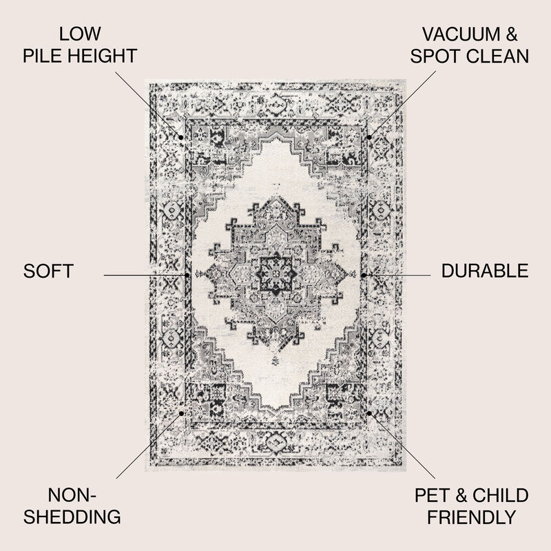 Inigo Cottage Medallion Area Rug