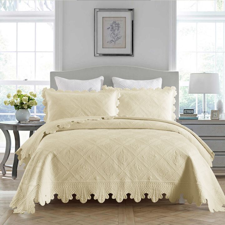 MarCielo 100% Cotton Oversized Bedspread Quilt Set TK