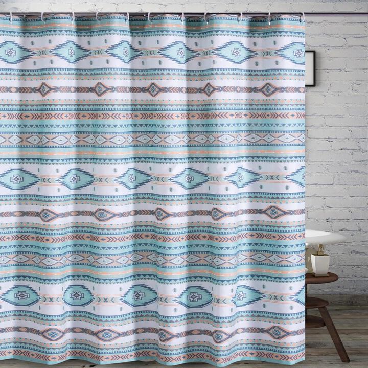 Barefoot Bungalow Bath Shower Curtain Phoenix -Turquoise 72x72