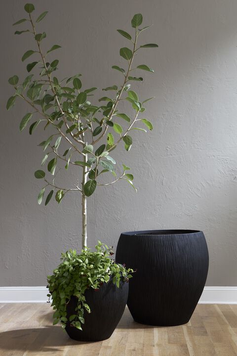 Filament Medium Planter in Black