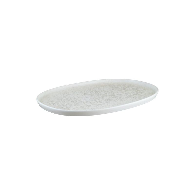 Luna 13" x 9" x h:0.75" Oval White Porcelain Platter