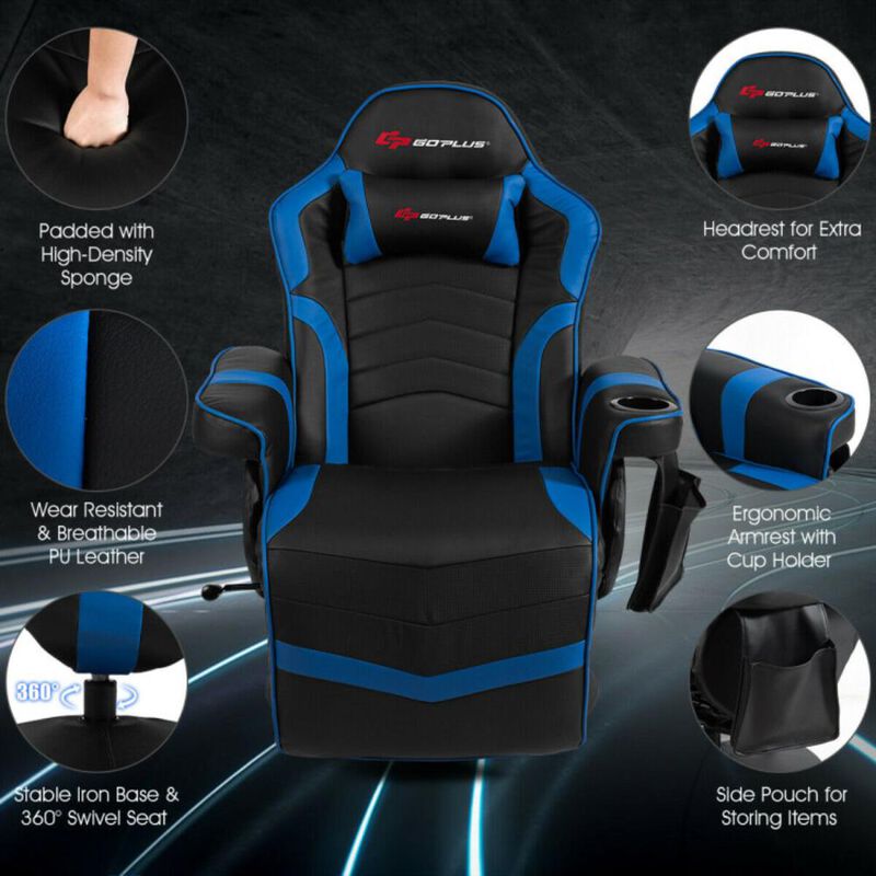 Hivvago Ergonomic High Back Massage Gaming Chair with Pillow