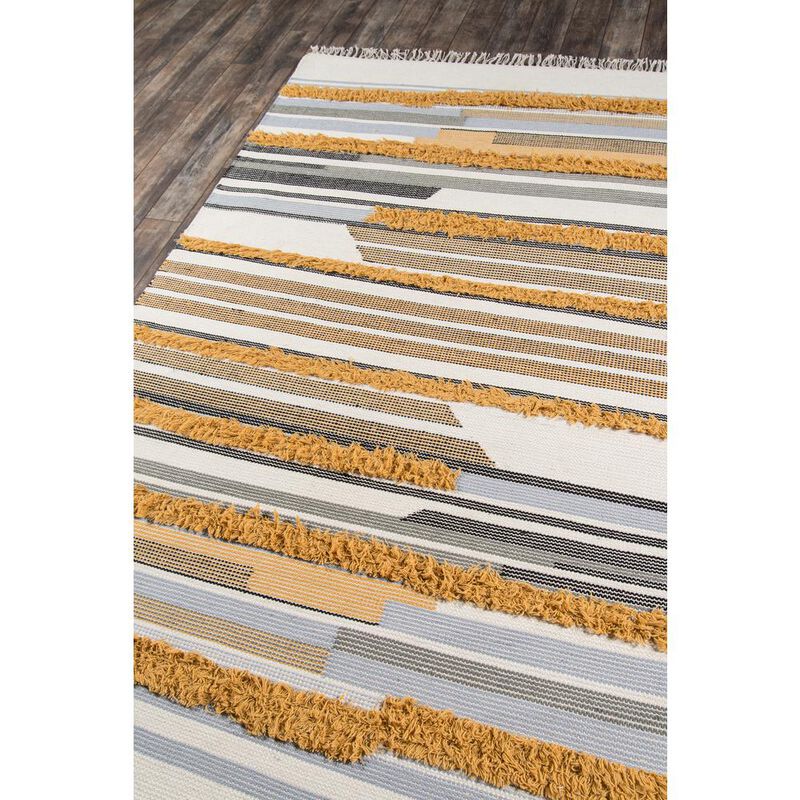 Novogratz Contemporary Rectangle Area Rug, Mustard, 7'6 X 9'6