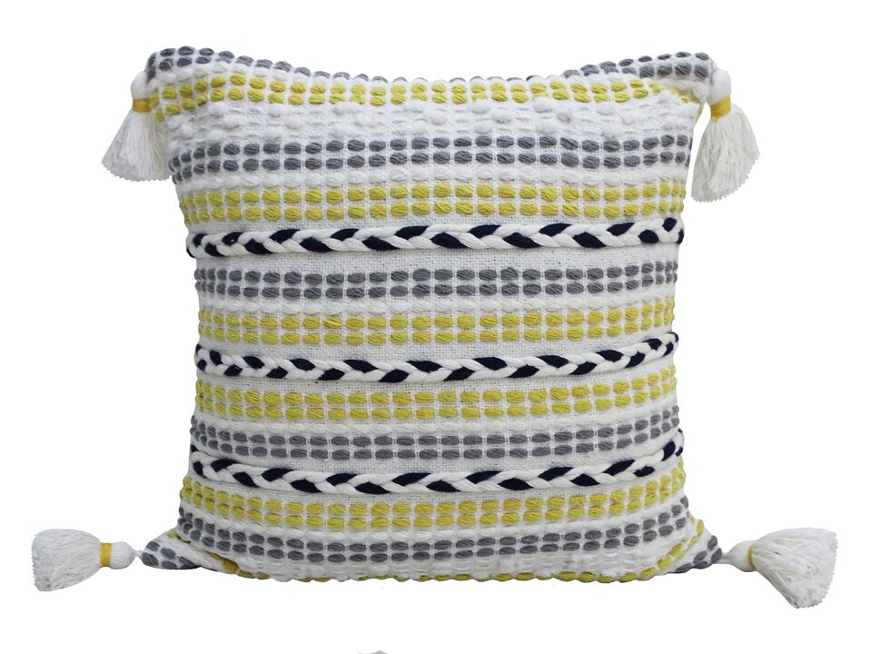 20"x20" Throw Pillow with Braids for couch