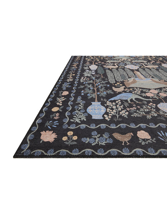 Menagerie MEN03 Black 18" x 18" Sample Rug