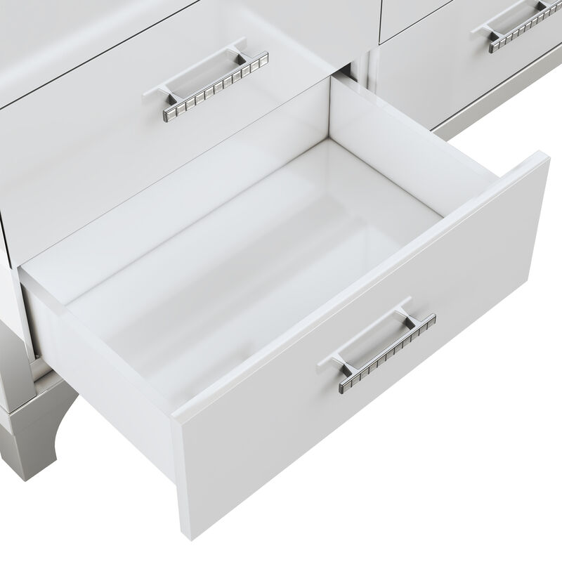 Merax Elegant High Gloss Dresser with Metal Handle