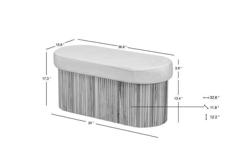 Scandinavian Design Bench with Storage