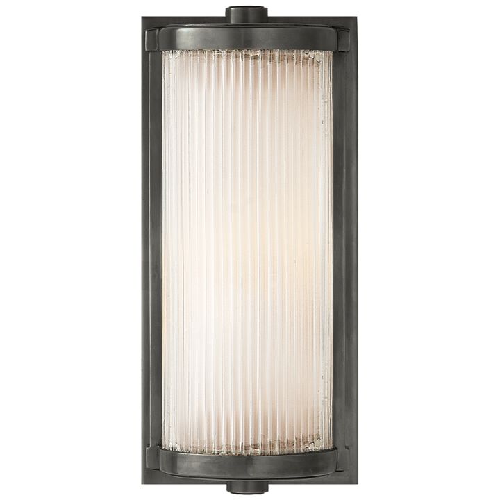 Dresser Short Glass Rod Light in Bronze