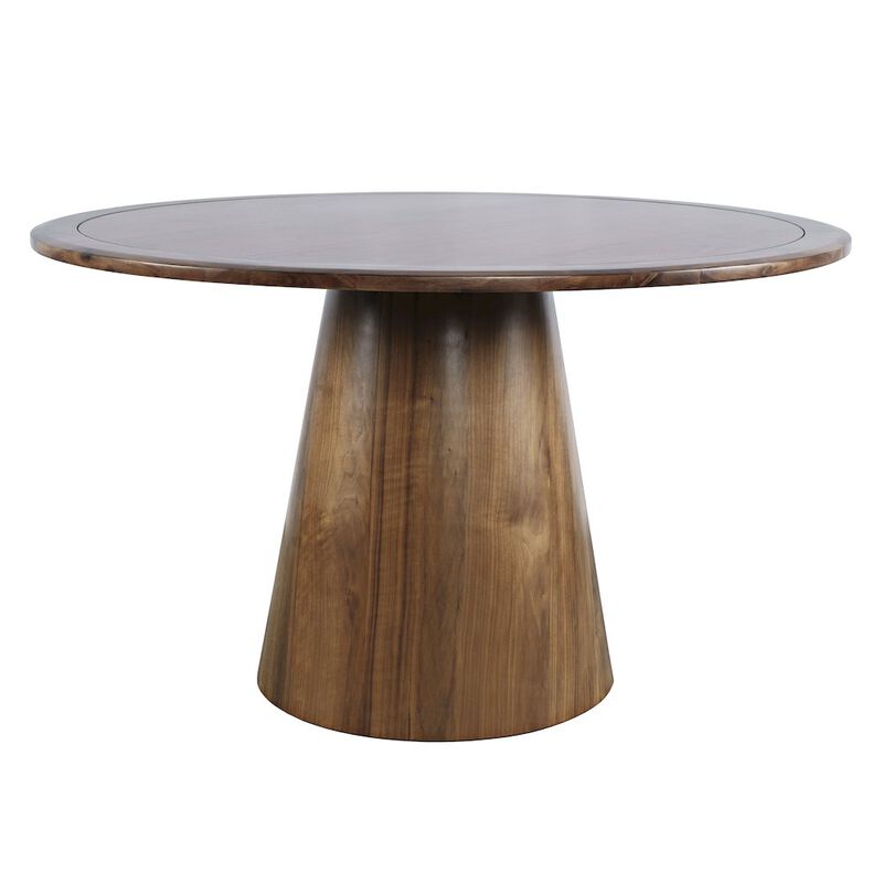 Jofran Nash Mid-Century Modern 50 Round Pedestal Dining Table