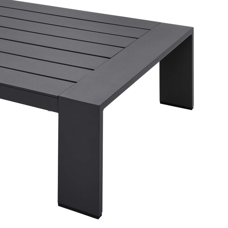 Tahoe Outdoor Patio Powder-Coated Aluminum Coffee Table-Benzara