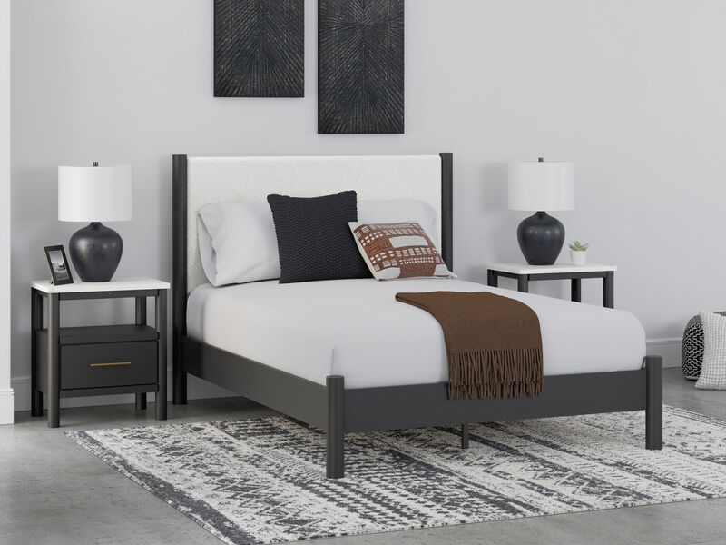 Cadmori Black King Panel Bed