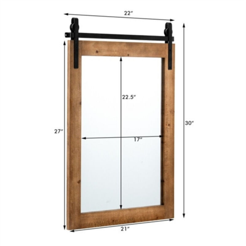 Rustic FarmHouse Wall Mounted Bathroom Mirror