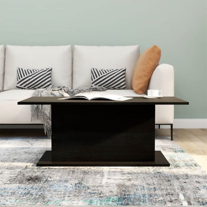 vidaXL Coffee Table Black 40.2"x21.9"x15.7" Chipboard