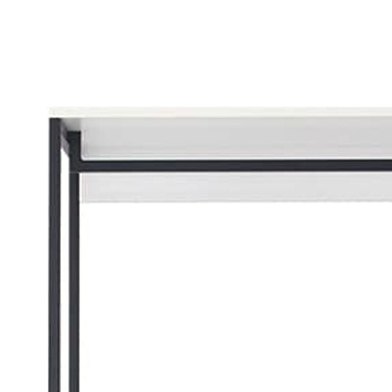 Cox Modular Closet System, 2 Hanging Rods, White Shelves, Black Metal