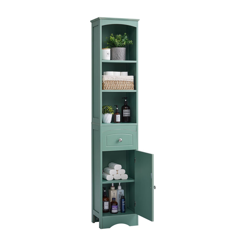 Freestanding Bathroom Storage Cabinet with Drawer and MDF Construction
