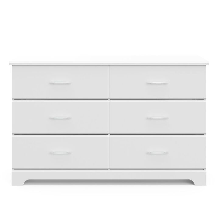 Storkcraft Brookside 6 Drawer Double Dresser (White) – GREENGUARD Gold Certified