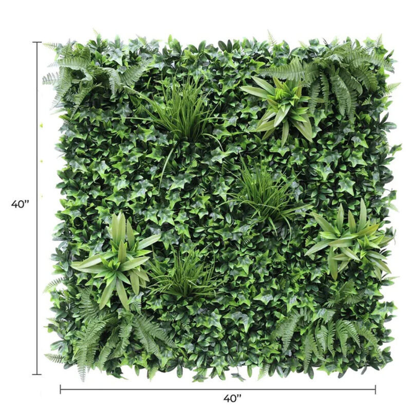 Luxury Green Tropics Artificial Living Wall / Green Wall 40" x 40" 11SQ FT Commercial Grade UV Resistant