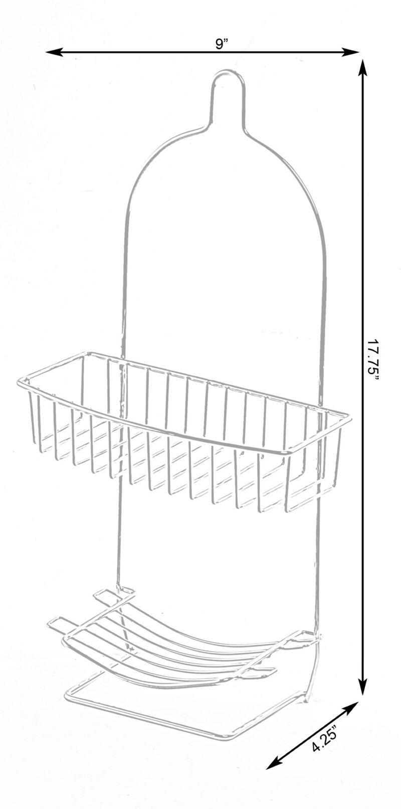 Metal Wire Hanging Bathroom Shower Storage Rack