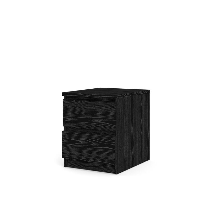 Tvilum Scottsdale 2 Drawer Nightstand - Black Wood Grain
