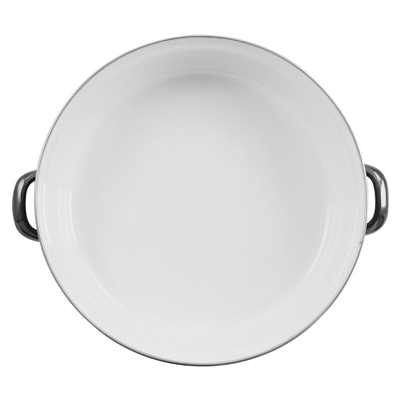 Gibson Home 5 Quart Gray Enamel on Steel Braiser Pan with Lid