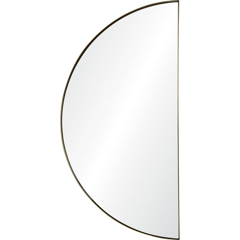 40" Half Moon Glass Framed Wall Mirror