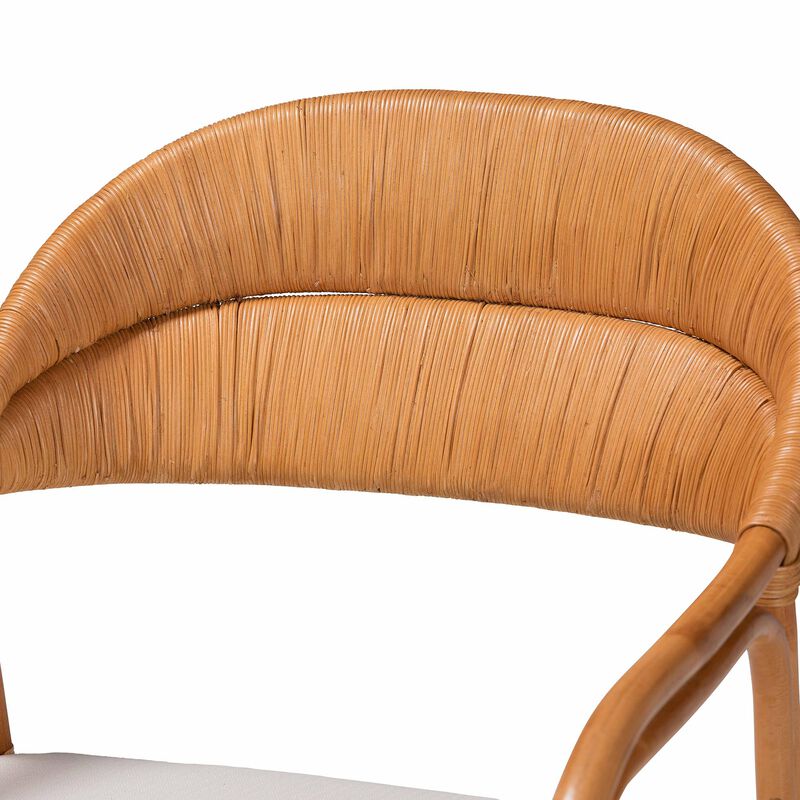 bali & pari Marisa Bohemian Light Honey Rattan Arm Chair