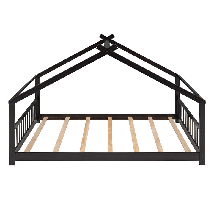Merax Full Size House Bed Wood Bed