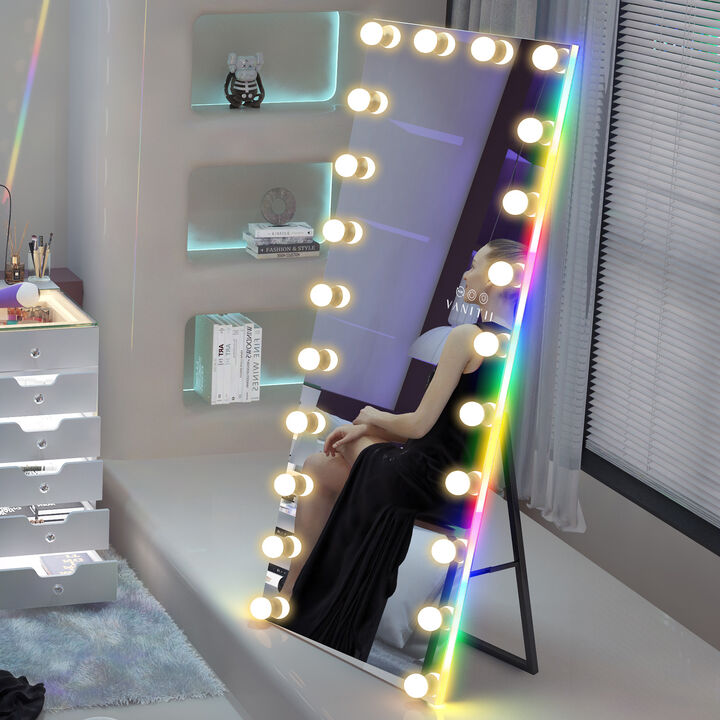 63" *25.5" Vanity Mirror - Full Length Vanity Mirror with RGB