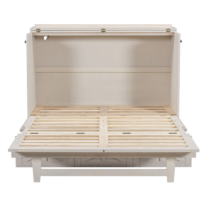Merax Murphy Bed Cabinet with A Large Drawer