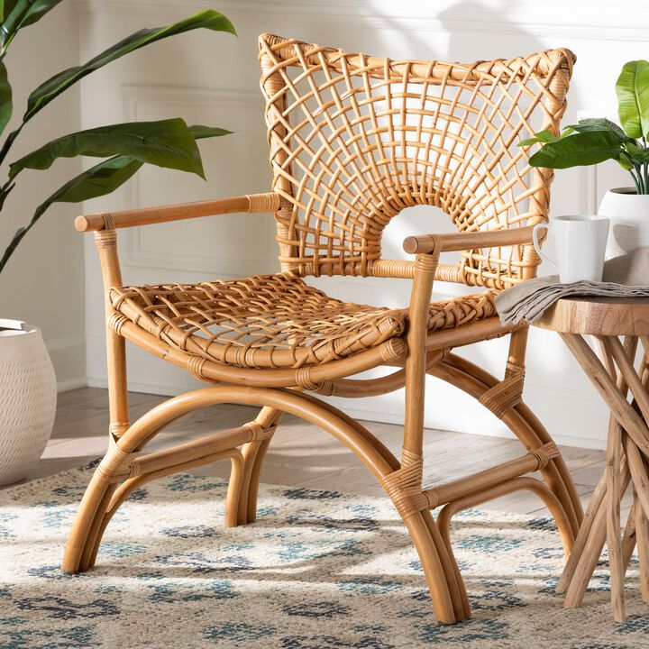 bali & pari Mamba Bohemian Natural Rattan Arm Chair