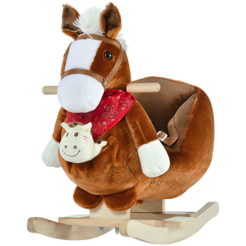 Brown Musical Pony: Plush Rocking Horse with Songs for 18-36 Months