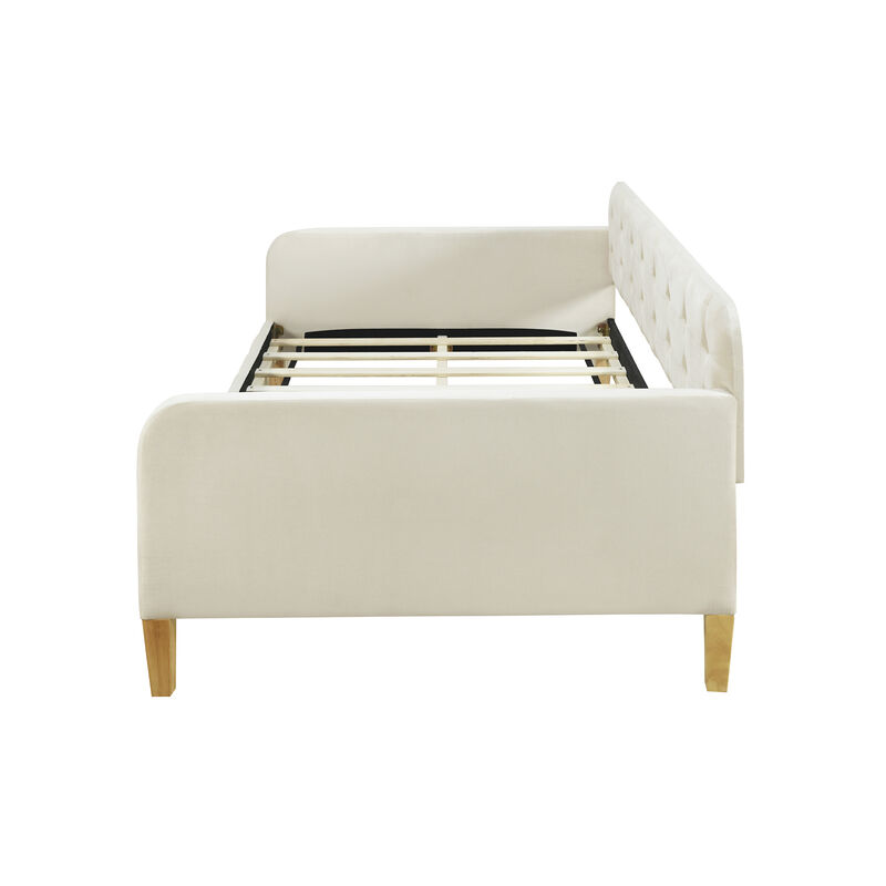 Merax Modern Upholstered Daybed with 4 Support Legs