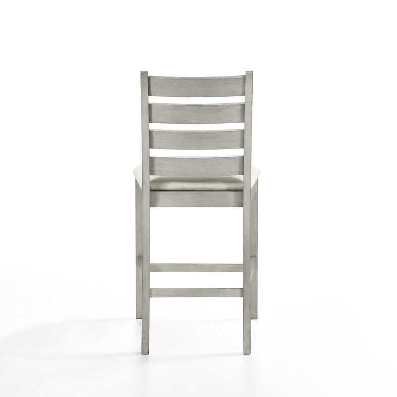 New Classic Furniture Furniture Pascal Wood Counter Chair in Driftwood (Set of 2)