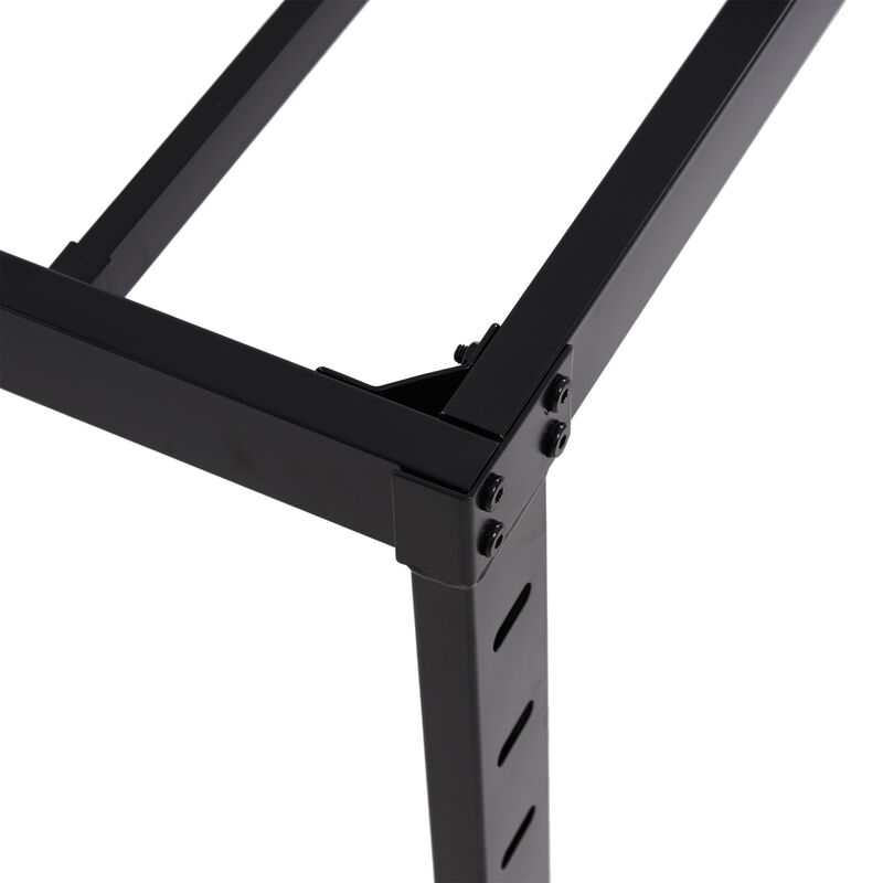 Tall Iron Bed Frame, Minimalist Metal Platform with Strong Support